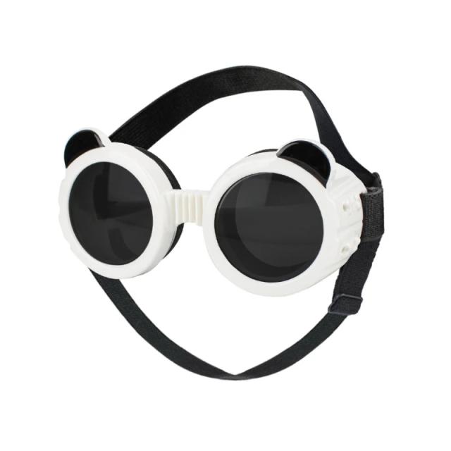 Óculos de proteção solar para cães com cinto ajustável e elástico, ideal para viagens com seu animal de estimação 85LC