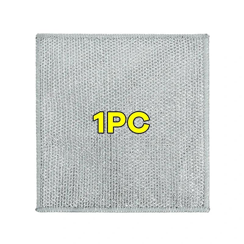 Panos De Limpeza De Arame De Aço, Camadas Duplas, Metal Mágico, Fios De Prata, Roupa De Prato, Casa, Cozinha, Pano De Lavagem, Toalhas, Ferramentas Limpas - Image 1