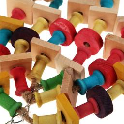 Brinquedo De Mastigação para Papagaio, Blocos De Pássaro, Nós, Brinquedo Rasgando, Gaiola De Pássaro, Brinquedo Mordida, Cinza Africano, Araras, Cacatuas, 1Pc - Image 6