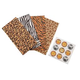Selva Animal Tema Kraft Paper Bags para Crianças, Doces e Cookies Embalagem de Presente, Boy's Safari Birthday Supplies, Party Supplies, 12Pcs - Image 6