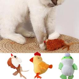 Animais de estimação, Mastigação, Som, Suprimentos para animais, Brinquedos interativos de pelúcia para gatos, Brincar - Image 1
