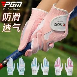 Luvas de golfe PGM Tecido de microfibra para bola de golfe feminino com luvas antiderrapantes de partículas - Image 5