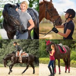 Luvas de equitação equestre mulheres malha respirável pacote de cores leves, aderência confortável para todos os climas - Image 3