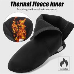 BIKING OCIDENTAL-Cobertura de sapatos de ciclismo, protetor térmico para motocicletas, impermeável e à prova de vento, sapatos grossos, quentes no inverno - Image 3