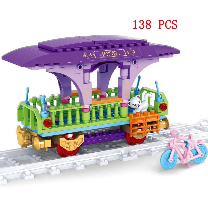 Cidade Vapor Conjuntos De Trem De Carga Modelo De Estação Ferroviária, Blocos De Construção De Tijolos, Veículo De Bala, Pista Reta, Trilho Curvo, Kits De Transporte - Image 1