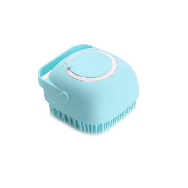 Escova de banho de silicone macio para pets: massageador e pente para higiene de cães e gatos
