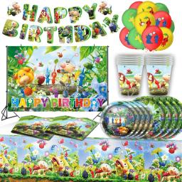 Pikmin Birthday Party Decorações, Interruptor, Gamepad, Favores De Festa, Louça De Festa Descartável, Toalhas De Mesa, Pratos, Chuveiro De Bebê - Image 1