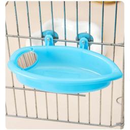 Gaiola De Banho De Pássaro Espelhado Com Espelho, Bacia Do Papagaio, Suprimentos De Chuveiro, Brinquedos Papagaio, Acessórios Para Animais De Estimação - Image 5