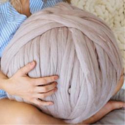 Fio De Lã Merino Macio, Braço Roving, Cobertor De Tricô, Fios Grossos Chunky, Malha De Mão, Crochê Giratório, Costura, DIY, 1000g por bola - Image 3