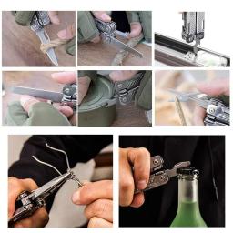 SWISS TECH-Alicate Multitool Dobrável, Ferramenta EDC Multifuncional, Canivete, Tesoura, Camping, Ferramentas de Reparação ao ar livre, 15 em 1 - Image 6