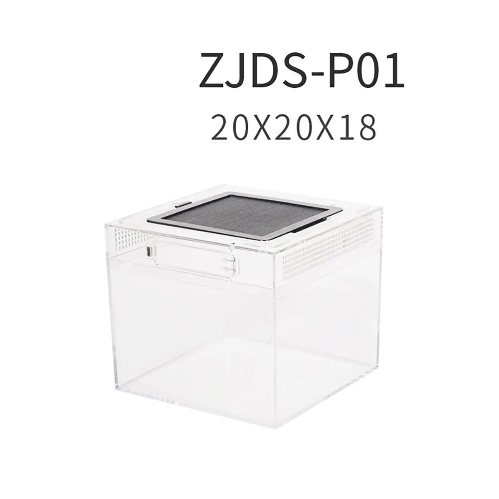 Acrílico Anfíbios caixa de alimentação para répteis, salto transparente recinto, reprodução animal, ventilação buracos - Image 1