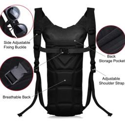 Mochila de hidratação tática à prova d'água com bexiga de 3l, bolsa de água para esportes ao ar livre, para corrida, ciclismo, turismo e acampamento - Image 3