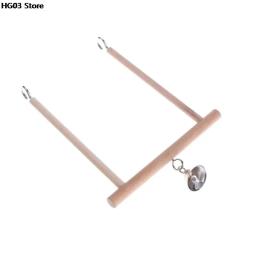 Gaiola de madeira para pássaros, suporte de brinquedo de papagaio natural com balanço de madeira para animais de estimação, 1 peça - Image 2
