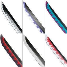 Anime Zoro Katana Cosplay Espada, Cosplay Armas, Brinquedo De Madeira, Enma, Roxo, Yubashiri, Presentes de Halloween, Unisex, 80cm, 31.5" - Image 5