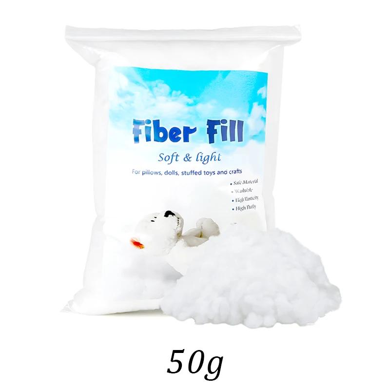 KRABALL Polyester Fill Fiberfill, Recheio de Alta Resiliência, Enchimento de Travesseiro Fluff, Bonecas de Natal DIY, 50g, 100g, 150g, 250g - Image 1