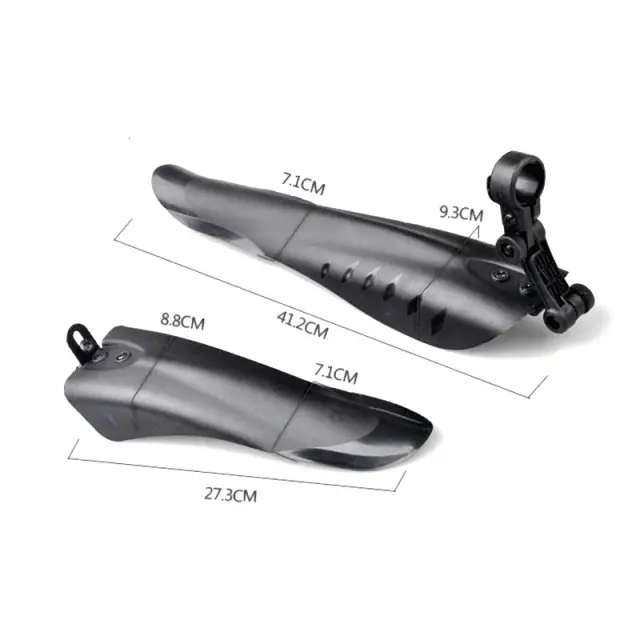 Protetores de Pára-Lamas para Bicicletas de Estrada e MTB - Acessórios de Pneus Preto para Roda (20", 22", 24", 26") - Par com Proteção Contra Respingos
