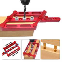 Auto que centra o gabarito do encavilhamento, gabarito padrão métrico 6/8/10mm dos buchas, localizador do positioner do woodworking do guia de perfuração do furo do passador de madeira - Image 1