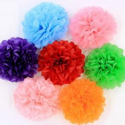 8 20 20 20cm decoração de casamento acessórios de eventos pom pom papel de tecido pompom bola suprimentos de festa babyshower decoração de festa de natal - Image 1