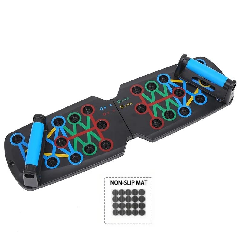 Kit de placa push-up multifuncional com alça, equipamento fitness dobrável para peito, abdômen, braço, acessórios de exercício para uso doméstico - Image 1