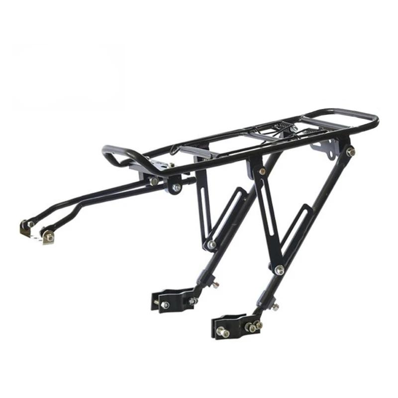 Bagagem bicicleta para transportadora bicicleta liga alumínio carga rack traseiro prateleira ciclismo selim saco titular mtb - Image 1