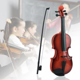 Simulação de corda ajustável instrumento musical brinquedo de violino para crianças iniciantes presente de festa de aniversário (cor aleatória) - Image 4