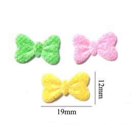 Cores misturadas Glitter Bowknot Tecido Patch, Tecido não tecido, DIY Appliques de pano, Decoração do casamento, 100pcs - Image 2