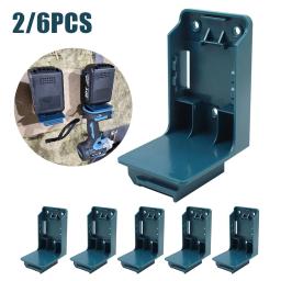 Suporte de montagem de bateria para ferramenta elétrica, 2/6 peças, 2 em 1, suporte de ferramenta para makita, suporte de rack de armazenamento de ferramentas com parafusos, faça você mesmo - Image 1