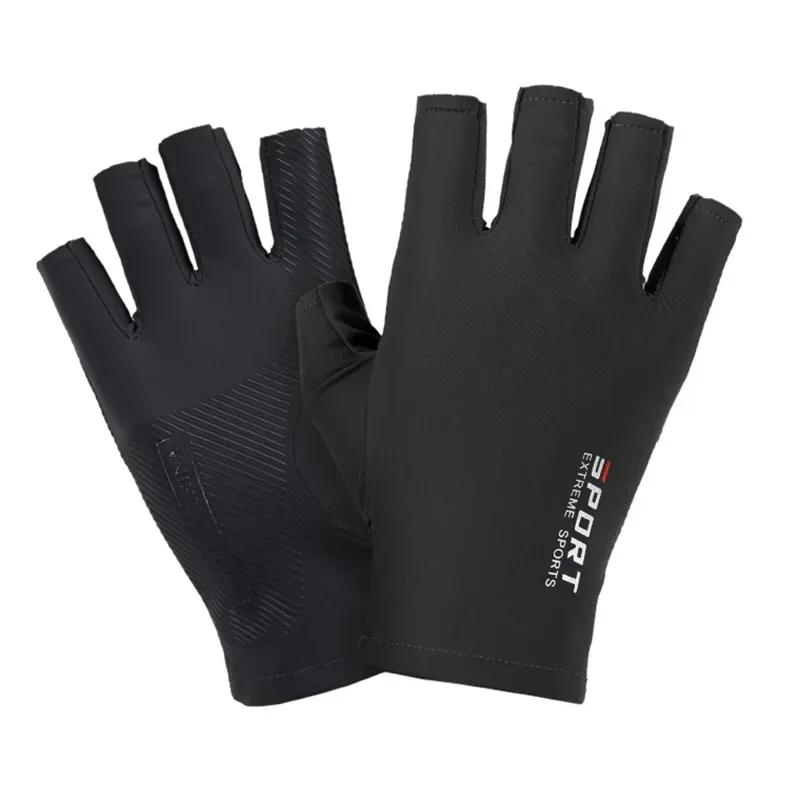 Luvas de ginástica fitness luvas de treinamento de peso pesado das mulheres dos homens construção do corpo meio dedo pulso levantamento de peso esportes luvas antiderrapantes - Image 1