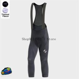 Velo térmico Ciclismo Calças e Calças Justas para Homens, Calças Bib, 20D Gel Pad, Calças de bicicleta, Inverno, 3/4 Comprimento - Image 3