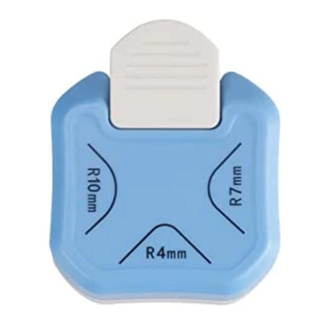 Cortador de Papel Mini Canto Rounder Azul para DIY e Scrapbooking - Aparador Durável e Prático