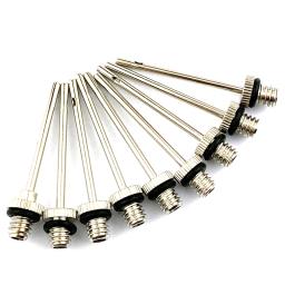 Aço inoxidável Inflando Bomba Agulha, Inflável Válvula de Ar Adaptador, Esporte Bola, Futebol, Basquete, Futebol, Novo, 6 Pcs, 12 Pcs - Image 5