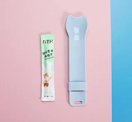 Colher Strip Squeeze para Gatos: Alimentador Lickable e Ferramenta de Lanche Líquido para Pets