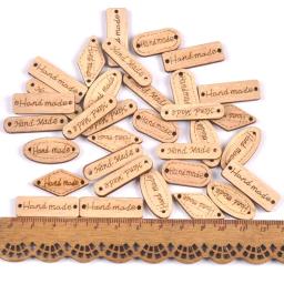 50Pcs Misto Rhombus/Oval/Retângulo Etiquetas De Madeira Inacabadas Pendurado Ornamentos Artesanato Tags de Madeira Suprimentos DIY Handwork Decoração C3361 - Image 2