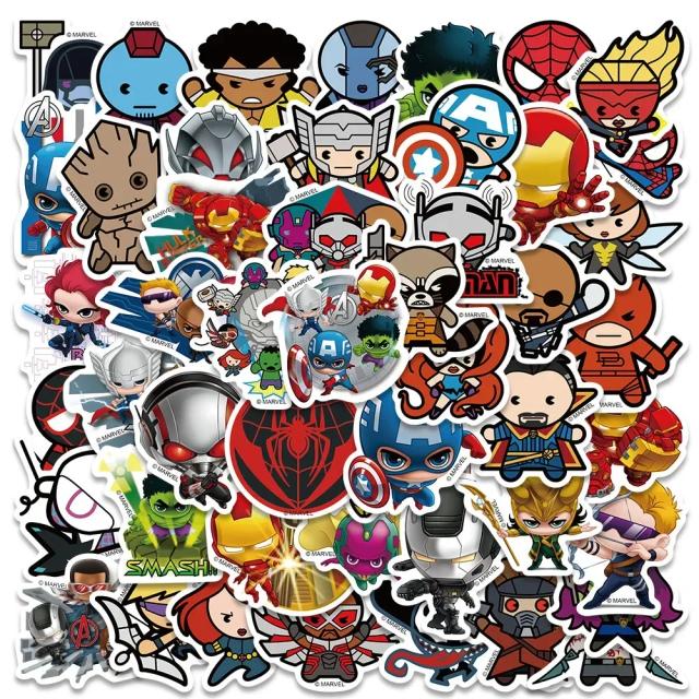 Marvel Vingadores Adesivos para Portátil 50 Peças