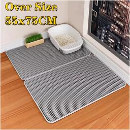Tapete de camada dupla para gato, À prova de urina impermeável, Tapete de armadilha, Almofada antiderrapante, Almofada para pés grandes, Fácil de limpar - Image 1