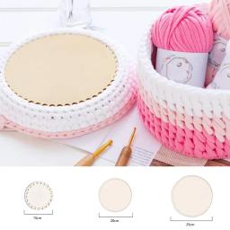 Cesta De Madeira Natural Base De Crochet Inferior, DIY Hand-Woven Frame, Artesanato De Madeira, Cesta Making, Tecelagem Suprimentos, 1Pc - Image 6