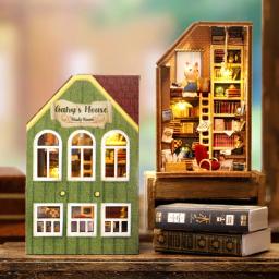 Casa De Boneca Em Miniatura De Madeira Artesanal, Modelo De Montagem DIY, Kit De Construção, 3D Puzzle Brinquedo, Presente De Aniversário, Dollhouse Miniaturas - Image 6