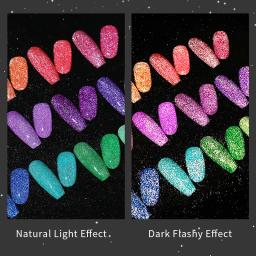 UR SUGAR-Verniz Refletivo para Unhas, Rosa Brilhante e Vermelho, Gel Semi Permanente, Mergulhe, Esmaltes LED UV, Night Pretty, Art, 7,5 ml - Image 4
