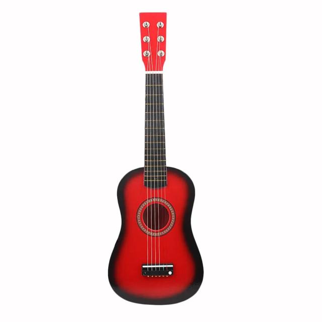 Guitarra Acústica Infantil de Madeira Sólida, Portátil, 23 Polegadas, 6 Cordas, Disponível em Múltiplas Cores