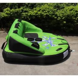 Tubo de jangada de água rebocável para 2 pessoas FDS para barco, tubo rebocável grande inflável para esportes aquáticos adultos, barco de jangada flutuante - Image 6