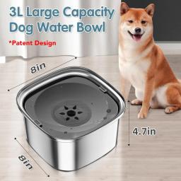 Aço inoxidável Pet Floating Bowl, boca não-molhante, bebedor de água portátil, Pet fornecimentos para cão e gato - Image 3
