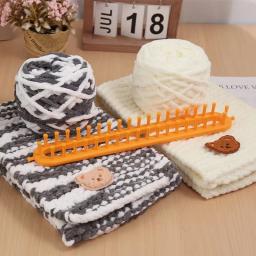 Kit de fio artesanal para tear de tricô, ferramenta diy, ganchos de crochê, agulhas de tricô, chapéu, cachecol, xale, suéter, meia, cobertores, tricô - Image 4