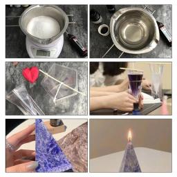 Cera natural da soja para a vela de diy que faz suprimentos encerado velas wicks matéria prima presente feito à mão vela cera 50g - Image 5