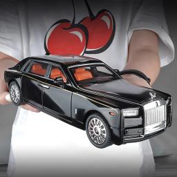 Carro modelo fantasma Rolls-Royce, liga de zinco, brinquedo pull back, carro fundido com som e luz, brinquedos de modelagem realistas 111 - Image 3