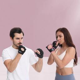 Luvas de treinamento de construção de corpo masculino luvas de ginásio de fitness luvas de levantamento de peso meia dedo protetor de mão - Image 4