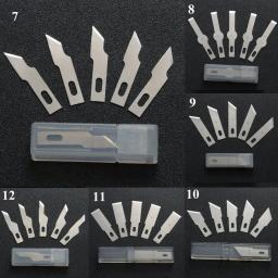10 pçs lâminas cortador artesanato facas de escultura em madeira gravura antiderrapante metal bisturi faca peças do telefone móvel pcb reparação ferramentas manuais - Image 5