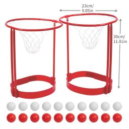 Basquete ajustável para crianças e adultos, jogo de carnaval, jogo de festa, bandana com 20 bolas, 2 pacotes - Image 2