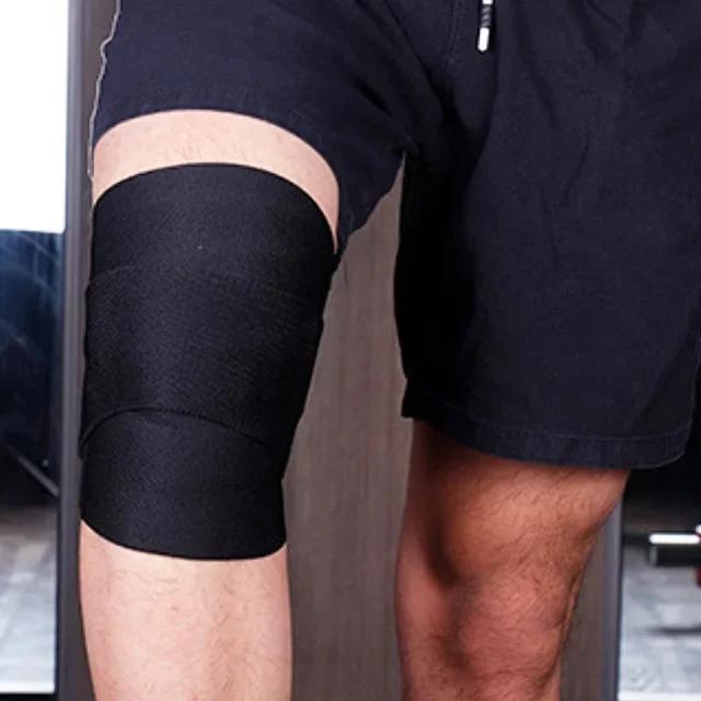 1 pçs homens fitness levantamento de peso joelho envolve esportes joelheiras agachamentos equipamentos de treinamento acessórios para ginásio 180*8cm - Image 1