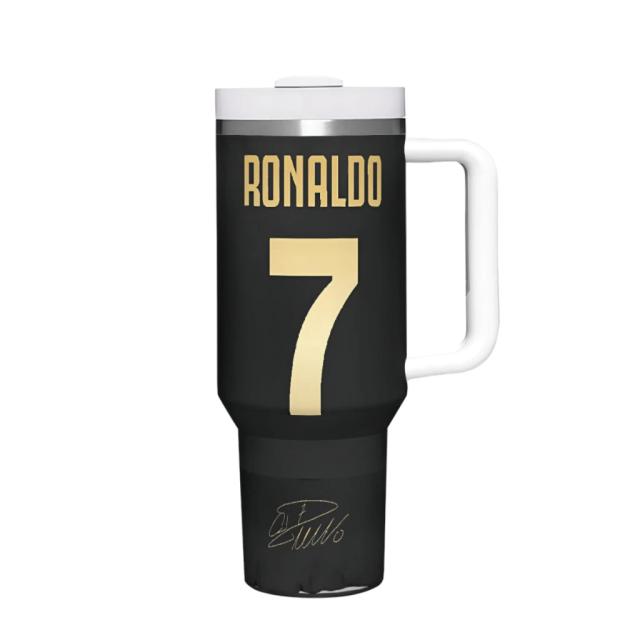 Copo de Aço Inoxidável CR7 - Caneca para Carro, Garrafa de Água 40oz (1200ml)