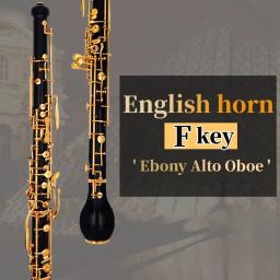 Inglês chifre de madeira ébano f chave alto oboé madeira maciça, ouro-banhado chaves woodwind pano de pelúcia veludo forrado com luvas de junco - Image 6